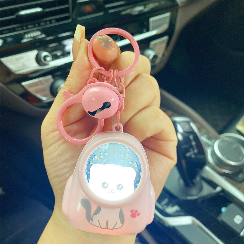 New Car Key Accessories Gift Creative Small Animal Starry Night Light Portable Fashion Pendant Bag Hanging Ornaments
