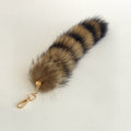 American Raccoon Tail Keychain Pendant Plush Bag Charm Fox Tail Handmade