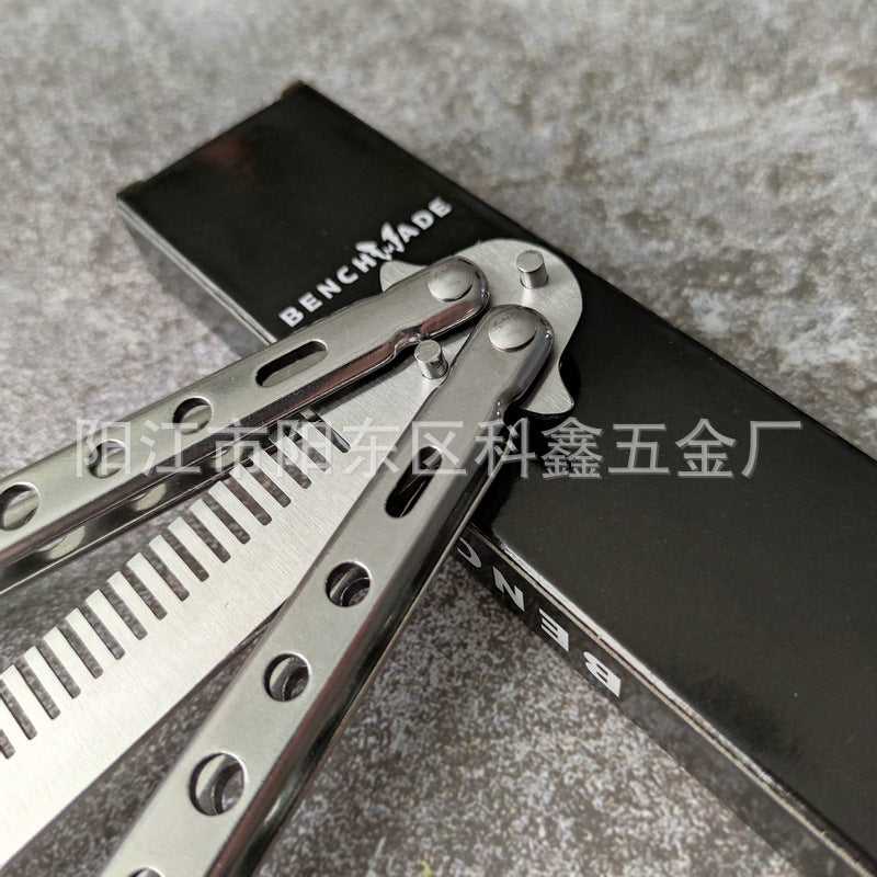 Factory Wholesale Unedged Metal Butterfly Practice Knife Csgo Game Training Hand Swing Knife American Butterfly Comb