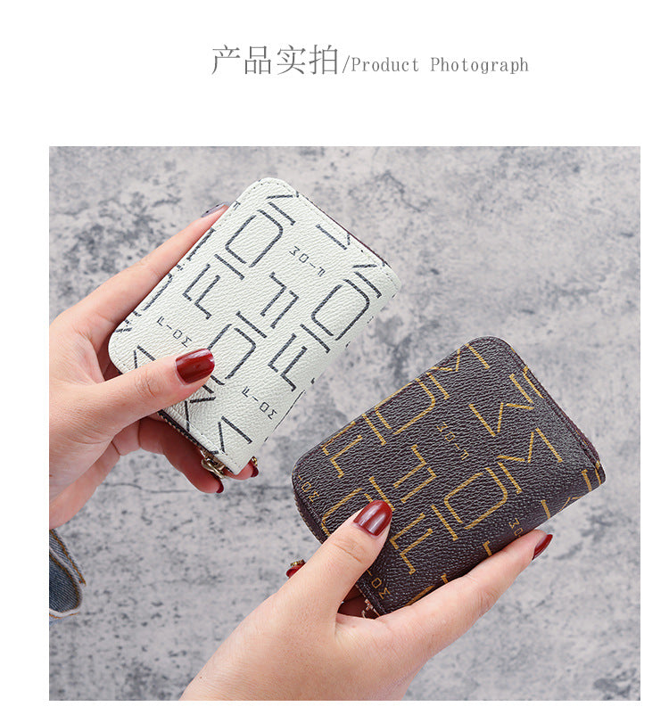 Factory wholesale Korean version of the card bag women's online red Mini Portable card card set 2 in 1 thin multi-card coin purse