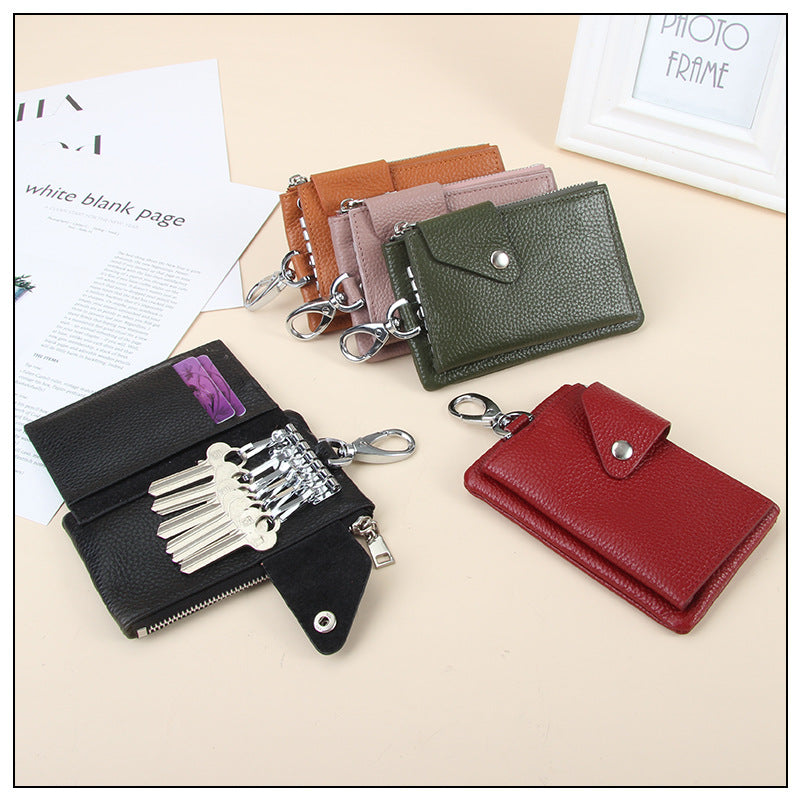 Door Key Bag Genuine Leather Waist Hanging Manufacturer Wholesale Spot Men's Multi-Functional Key Bag Volkswagen Special Card Bag