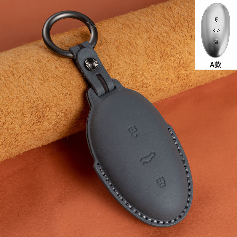 Suitable for Feifan Car Key Cover, Genuine Leather, Classic Classy, Atmospheric and Beautiful Keychain, Protective Shell Series