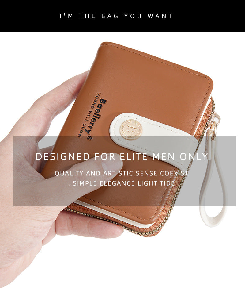 Baellerry New Wallet Women's Card Holder Fashion Niche Multi-Card Slot Cute High-Value Coin Purse for Women