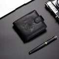 Foreign Trade Wallet Men's New 3D Embossed Eagle Pattern Short Student Youth Casual Soft Leather Card Bag Coin Purse