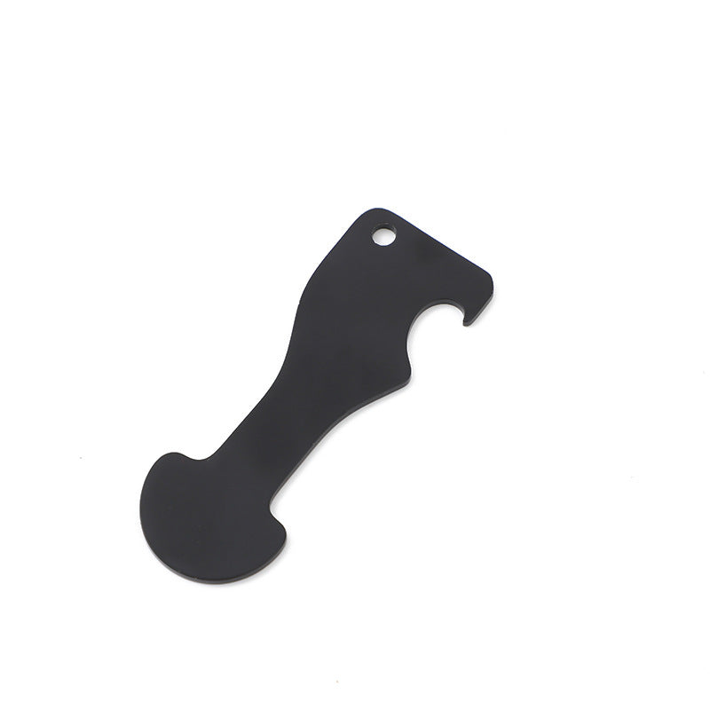 Foreign trade multi-functional key stainless steel bottle opener supermarket cart token keychain cross-border supermarket shopping cart token