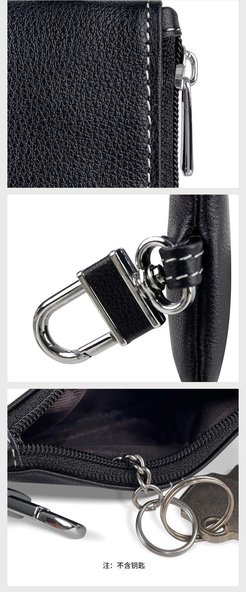 2024 New Genuine Leather Key Bag Home Key Storage Bag Simple Top Layer Soft Cowhide General Motors Key Case