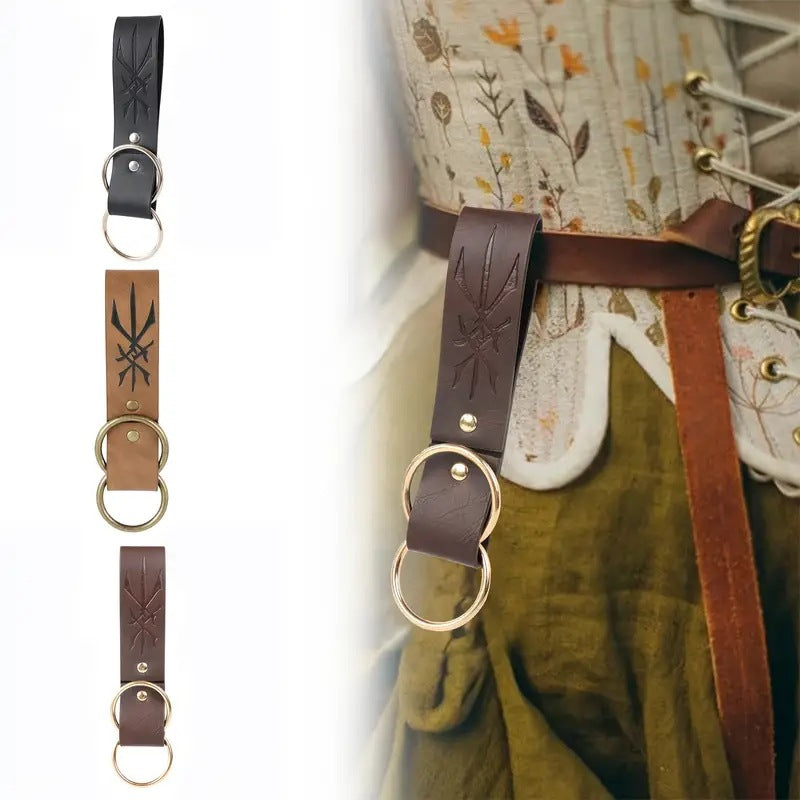 Handmade Leather Car Keychain Mini Cat Mask Shape Keychain Hollow Key Chain Key Ring Toy in stock