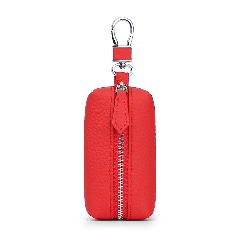 Upgraded High Quality Leather Exquisite Key Case Cowhide Key Case Home Car Key Dual Key Bag