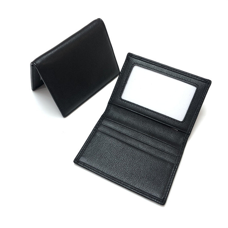 Cross-Border Simple Genuine Leather Business Soft Leather Card Holder Men's Credit Card Cowhide Card Holder Girl's Id Cosmetics Bag