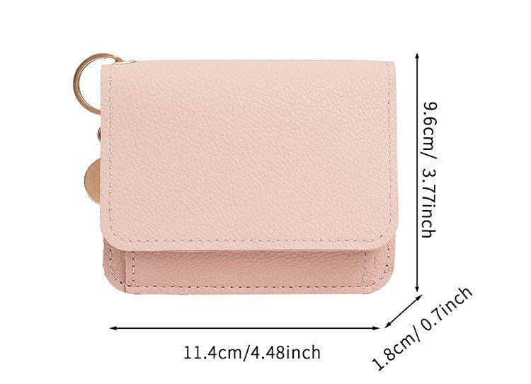 Factory New Card Bag Short Cute Small Women's Coin Purse Simple Light Luxury PU Leather Certificate Storage Bag Thin