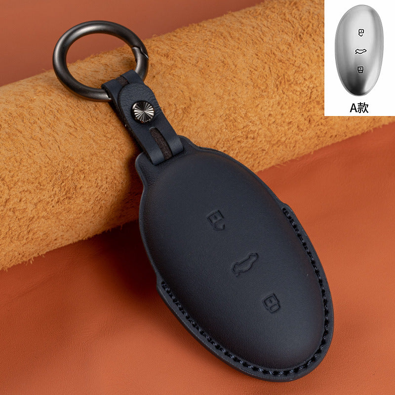 Suitable for Feifan Car Key Cover, Genuine Leather, Classic Classy, Atmospheric and Beautiful Keychain, Protective Shell Series