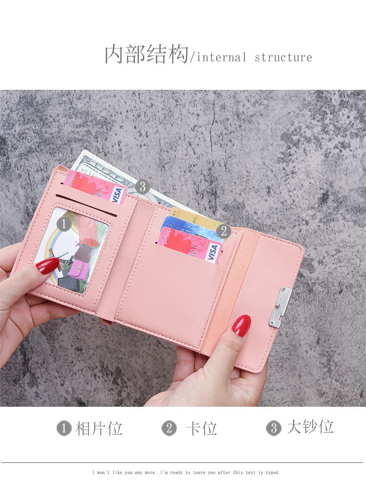 Manufacturer Wholesale Small 70% off Coin Purse K-Style Mini Foldableing Wallet Multi-Function Card Holder Student Coin Cosmetics Bag