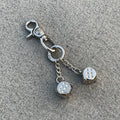 Vintage Floral Heavy-Duty Keychain Dice Pendant Accessory Bag Charm Trendy Niche Style
