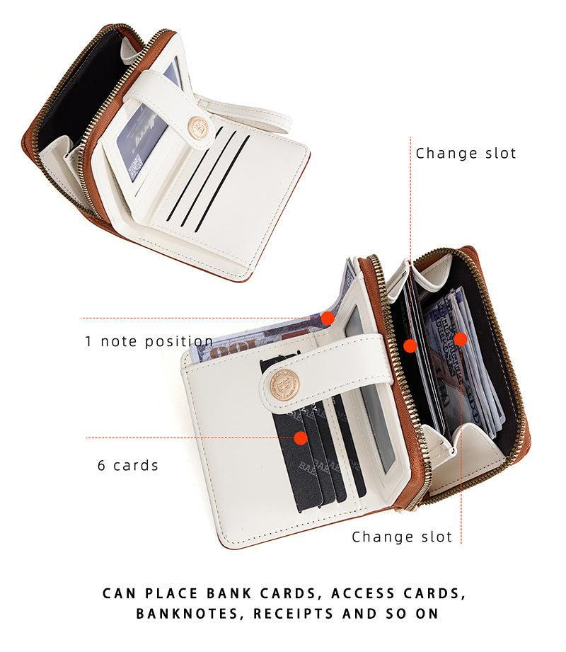 Baellerry New Wallet Women's Card Holder Fashion Niche Multi-Card Slot Cute High-Value Coin Purse for Women