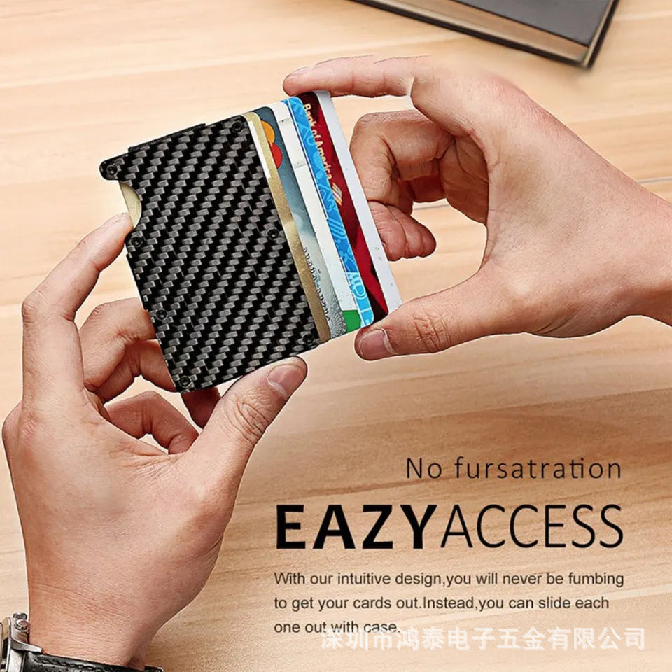 Cross-Border Aluminum Alloy Card Holder Rfid Anti-Theft Metal Wallet Men's Ultra-Thin Credit Card Holder Normcore Card Holder
