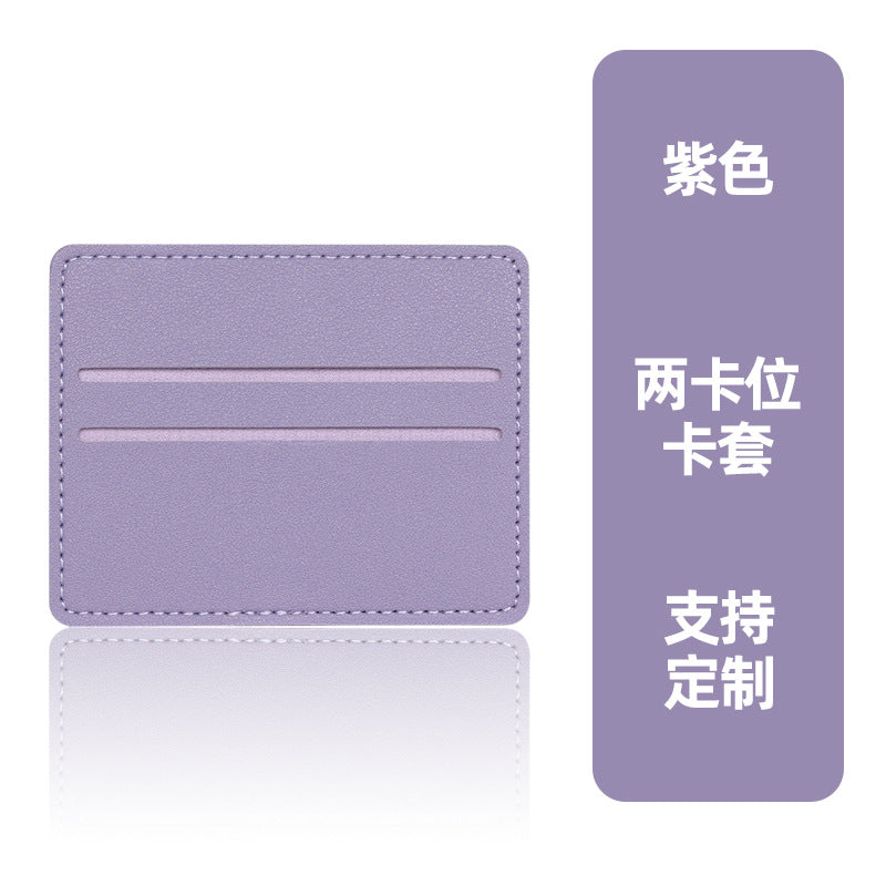 in stock ultra-thin ID card protective case card holder women's leather card case pu leather credit card multi-card holder wholesale