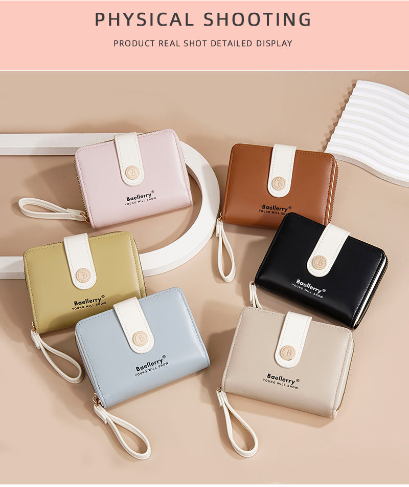 Baellerry New Wallet Women's Card Holder Fashion Niche Multi-Card Slot Cute High-Value Coin Purse for Women