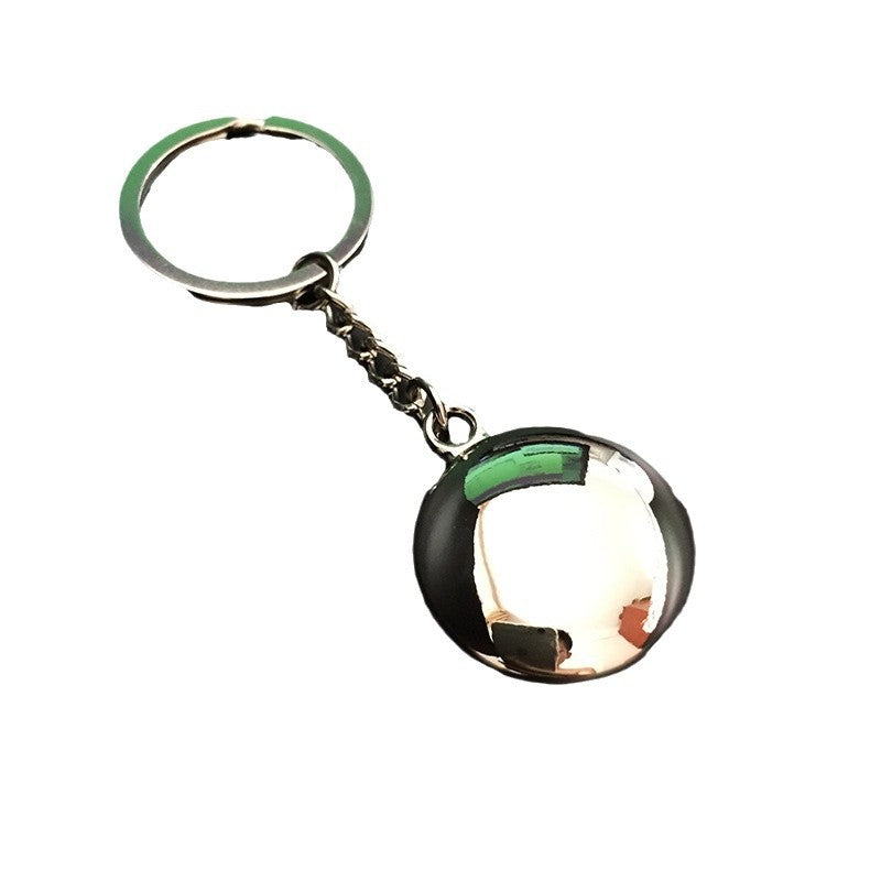 Wholesale men's rudder compass keychain creative small gifts key ring lettering LOGO advertising gifts