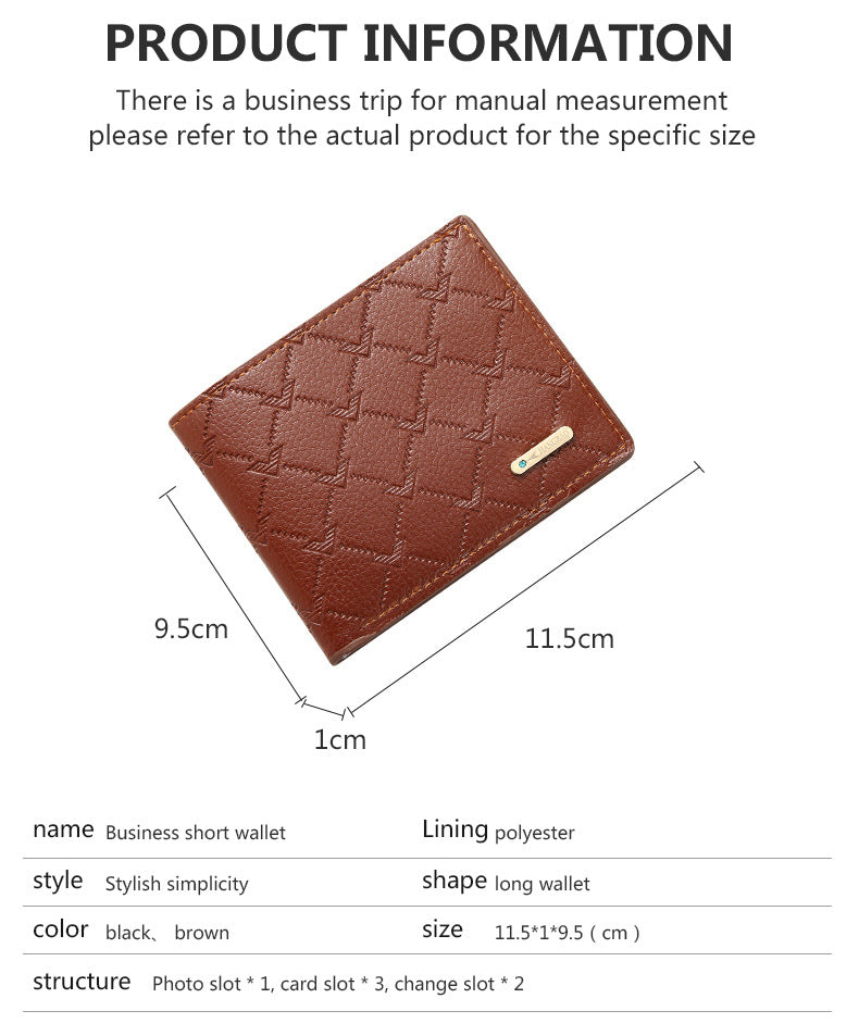 2024 New Cross-Border Supply Pu Coin Wallet Card Holder Men's Wallet Short Source Manufacturer Wallet Wholesale