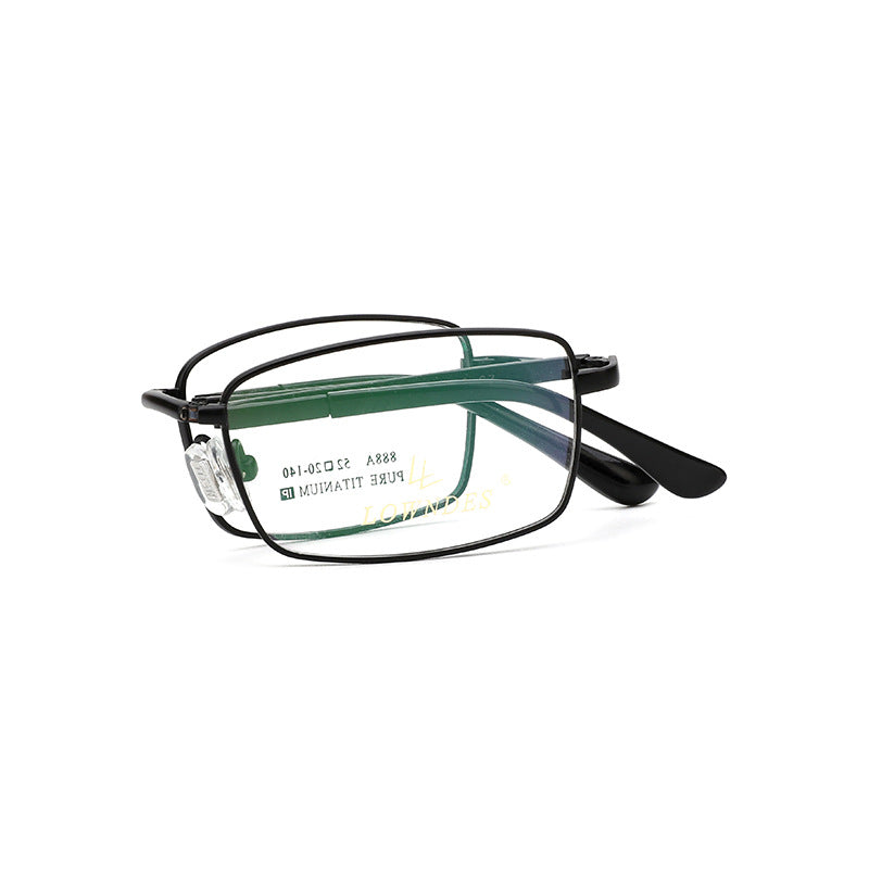 New High Quality Pure Titanium Folding Glasses Frame Optical Frame Ultra Light Glasses Frame Myopia Wholesale Large Frame