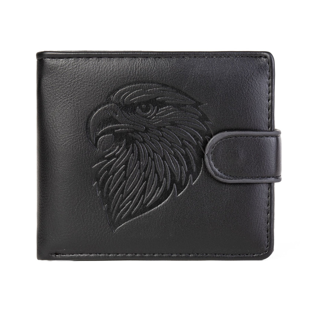 Foreign Trade Wallet Men's New 3D Embossed Eagle Pattern Short Student Youth Casual Soft Leather Card Bag Coin Purse