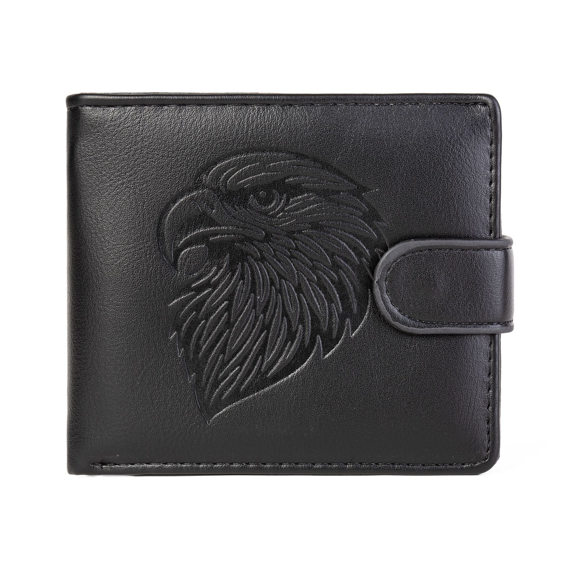 Foreign Trade Wallet Men's New 3D Embossed Eagle Pattern Short Student Youth Casual Soft Leather Card Bag Coin Purse