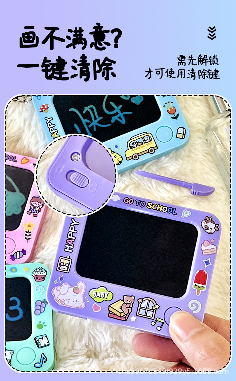 Creative Little Painter Mini Graffiti Sketchpad Car Keychain Cartoon Couple Bag Pendant Toy Gift Wholesale