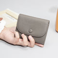 Top Layer Cowhide Small Purse Mini Simple Solid Color New Leather Coin Card Bag with Full Leather Coin Purse for Women