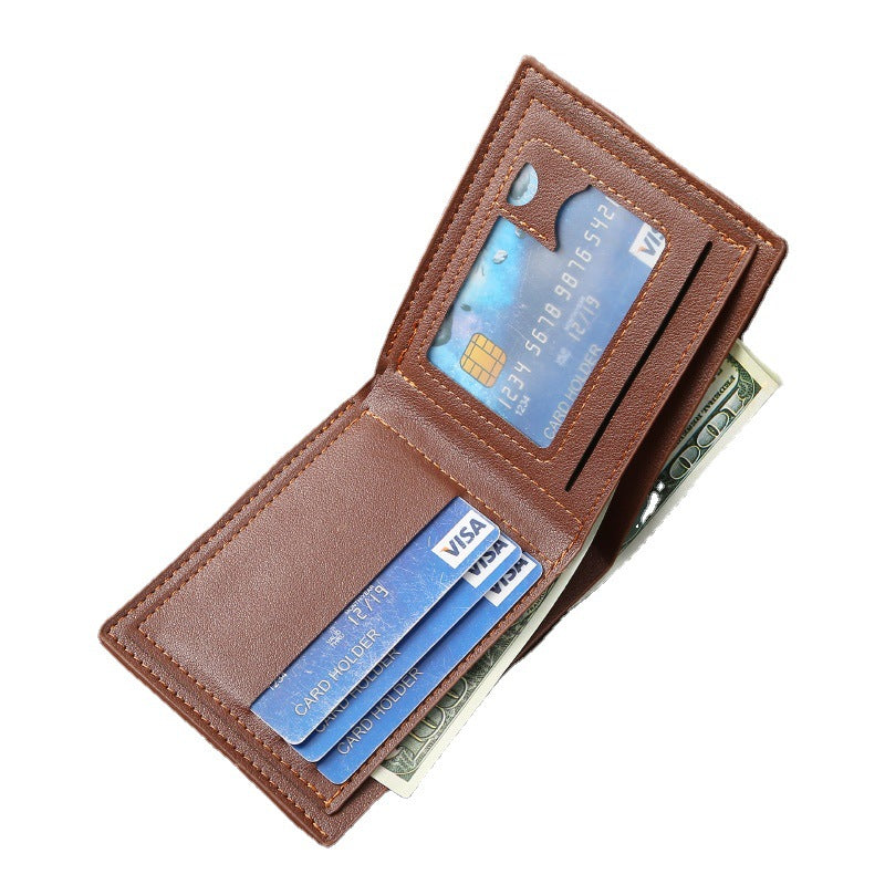 2024 New Cross-Border Supply Pu Coin Wallet Card Holder Men's Wallet Short Source Manufacturer Wallet Wholesale