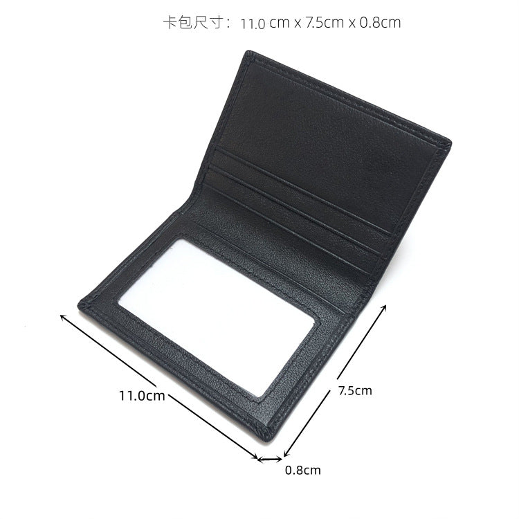 Cross-Border Simple Genuine Leather Business Soft Leather Card Holder Men's Credit Card Cowhide Card Holder Girl's Id Cosmetics Bag