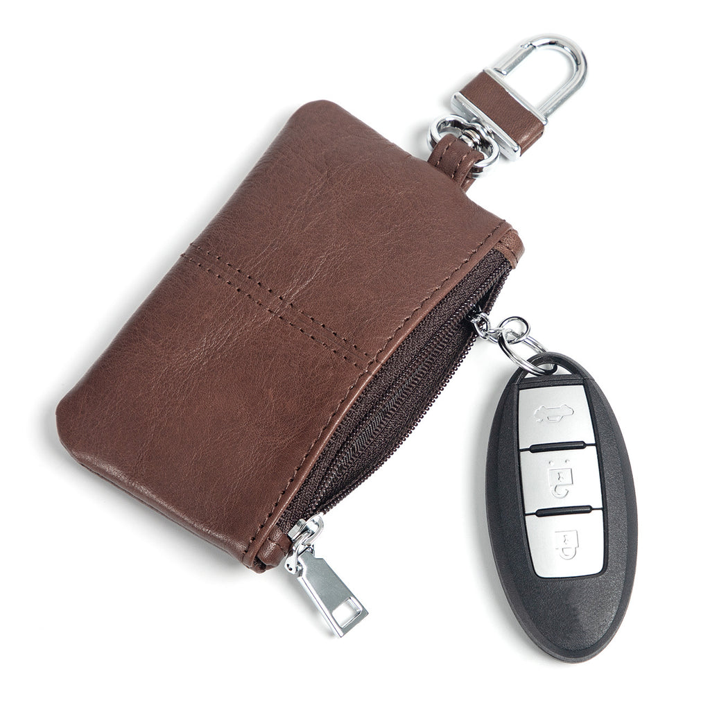 2024 New Genuine Leather Key Bag Home Key Storage Bag Simple Top Layer Soft Cowhide General Motors Key Case