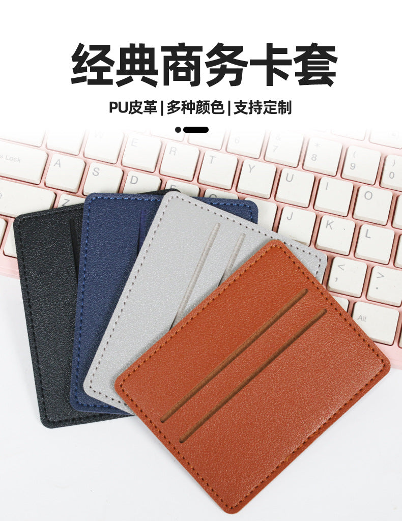 in stock ultra-thin ID card protective case card holder women's leather card case pu leather credit card multi-card holder wholesale