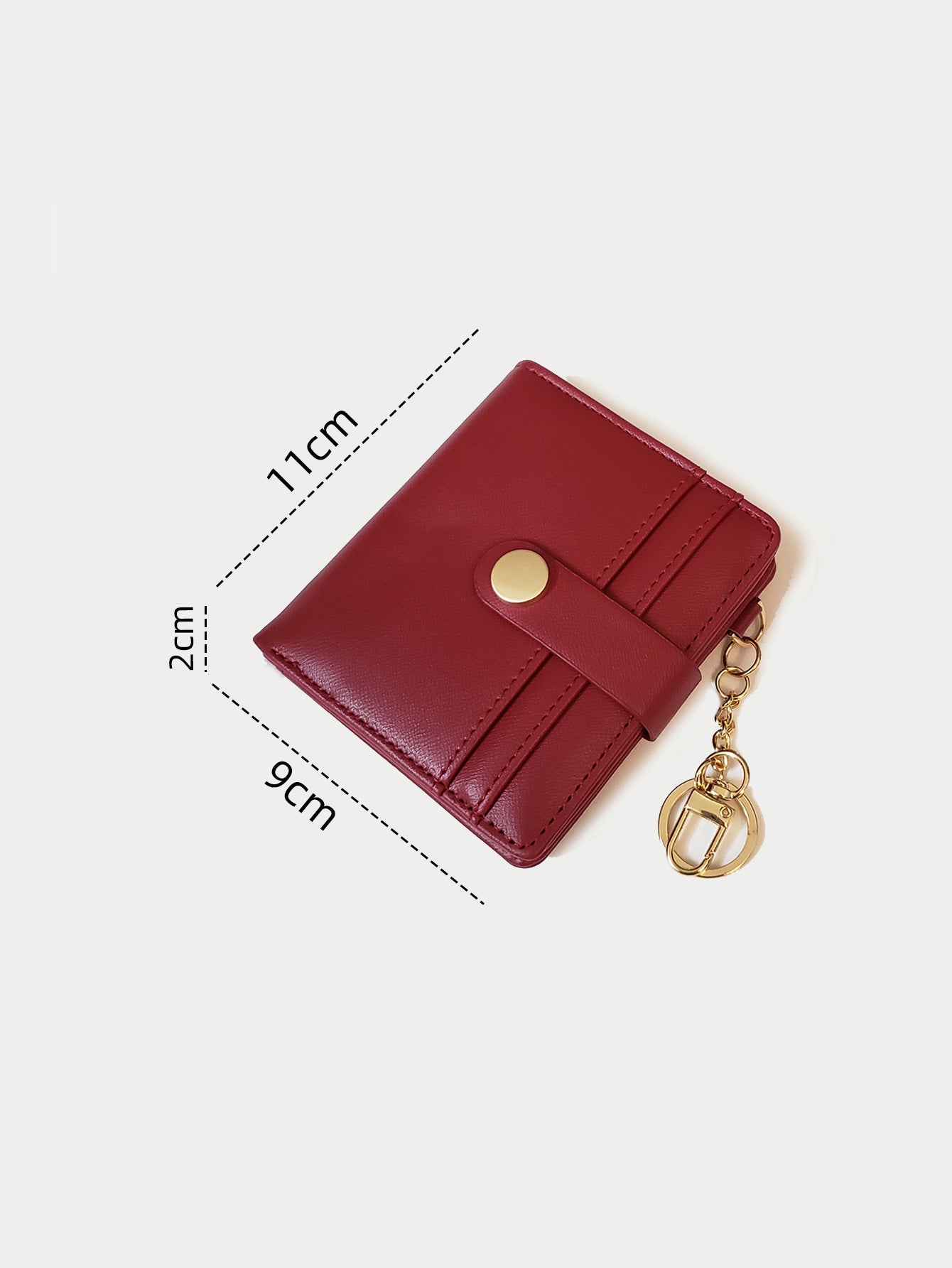Ins Wallet Women's Short Multi-Functional Keychain Zipper Card Holder Coin Purse Women's Leather Wallet New Portable