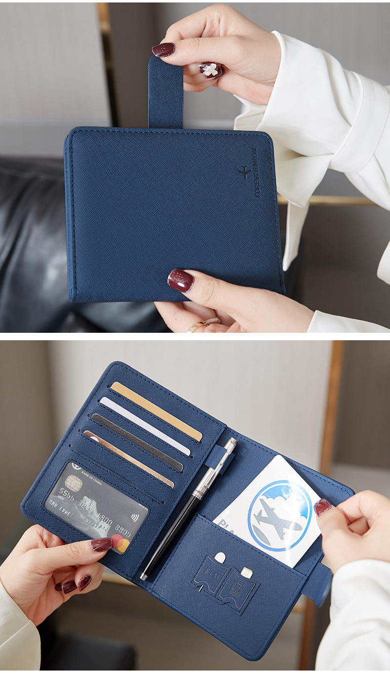 Cross-Border 2026 New Rfid Passport Wallet Multi-Functional Credit Card Document Holder Ultra-Thin Portable Travel Passport Holder