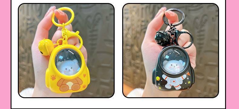 New Car Key Accessories Gift Creative Small Animal Starry Night Light Portable Fashion Pendant Bag Hanging Ornaments