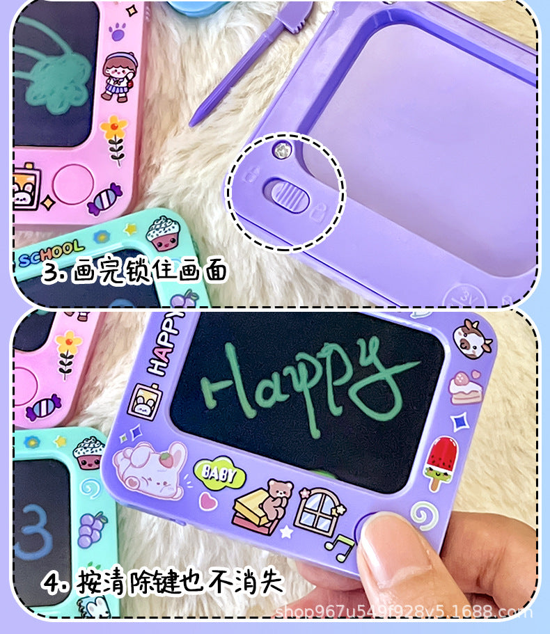 Creative Little Painter Mini Graffiti Sketchpad Car Keychain Cartoon Couple Bag Pendant Toy Gift Wholesale