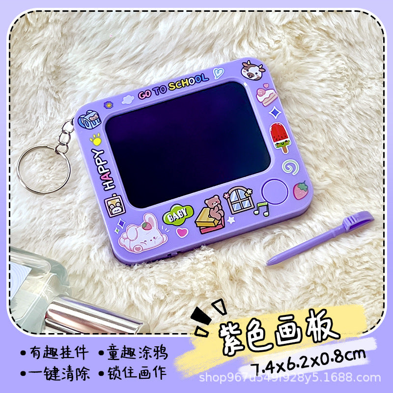 Creative Little Painter Mini Graffiti Sketchpad Car Keychain Cartoon Couple Bag Pendant Toy Gift Wholesale