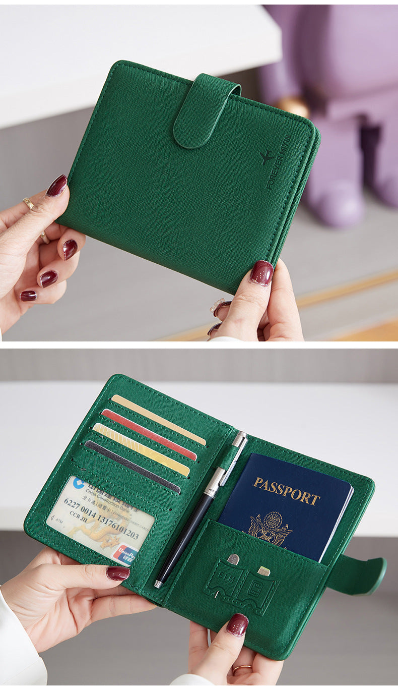 Cross-Border 2026 New Rfid Passport Wallet Multi-Functional Credit Card Document Holder Ultra-Thin Portable Travel Passport Holder