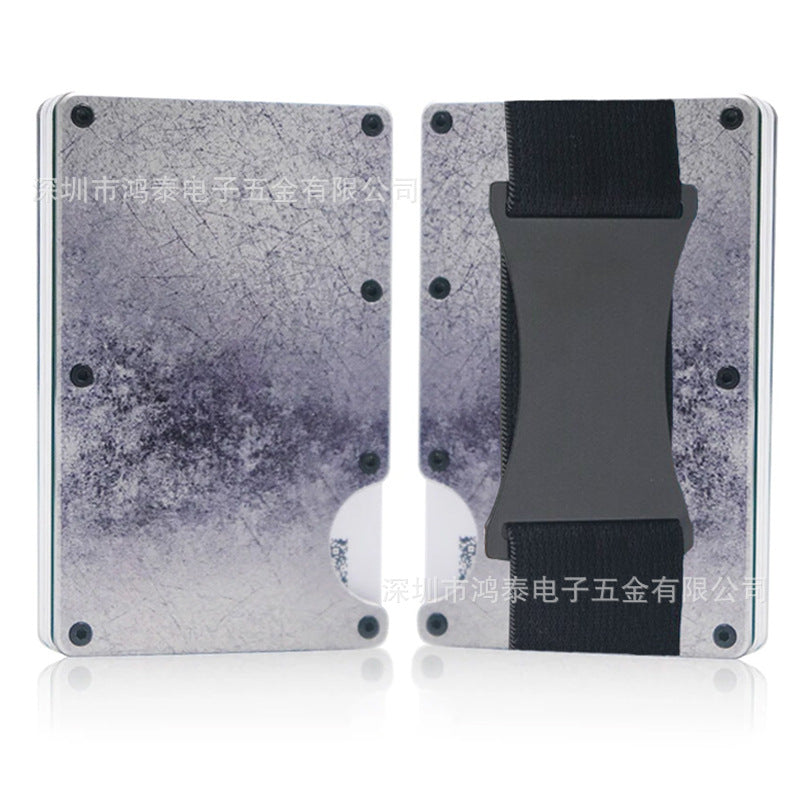 Cross-Border Aluminum Alloy Card Holder Rfid Anti-Theft Metal Wallet Men's Ultra-Thin Credit Card Holder Normcore Card Holder