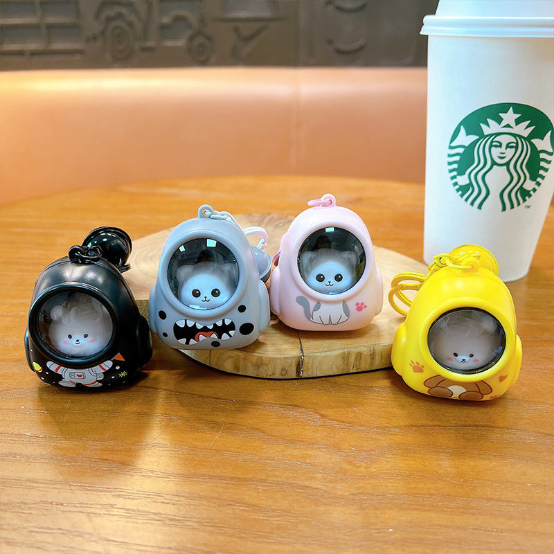 New Car Key Accessories Gift Creative Small Animal Starry Night Light Portable Fashion Pendant Bag Hanging Ornaments