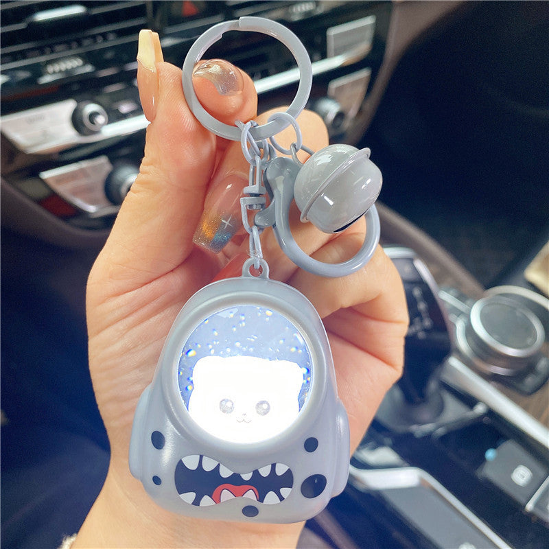 New Car Key Accessories Gift Creative Small Animal Starry Night Light Portable Fashion Pendant Bag Hanging Ornaments