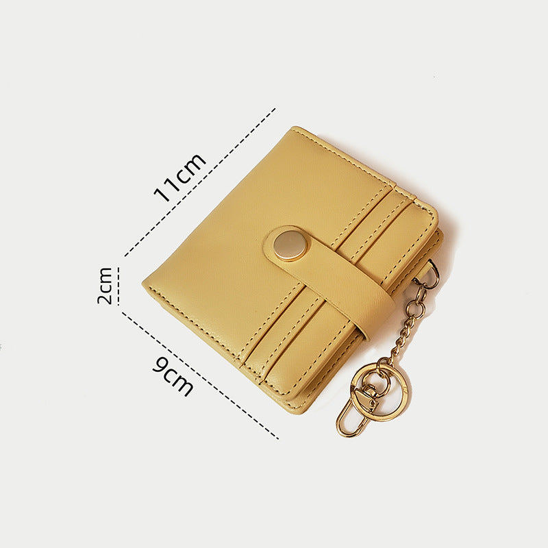 Ins Wallet Women's Short Multi-Functional Keychain Zipper Card Holder Coin Purse Women's Leather Wallet New Portable