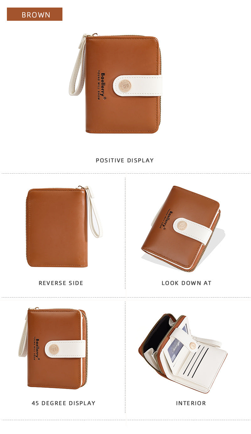 Baellerry New Wallet Women's Card Holder Fashion Niche Multi-Card Slot Cute High-Value Coin Purse for Women