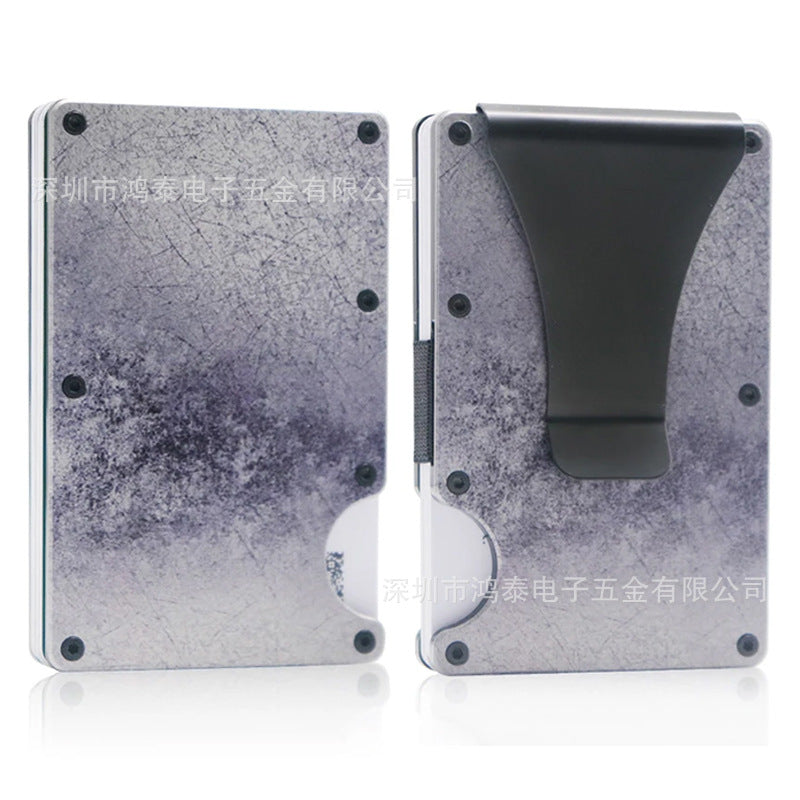 Cross-Border Aluminum Alloy Card Holder Rfid Anti-Theft Metal Wallet Men's Ultra-Thin Credit Card Holder Normcore Card Holder