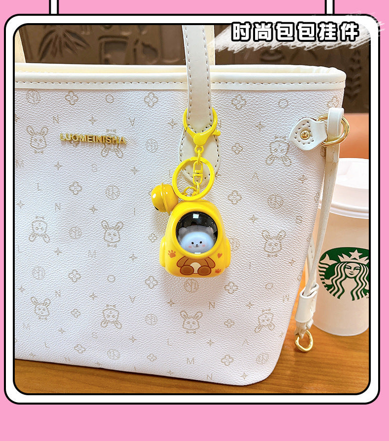 New Car Key Accessories Gift Creative Small Animal Starry Night Light Portable Fashion Pendant Bag Hanging Ornaments