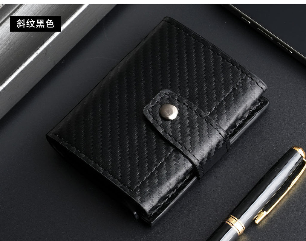 Cross-Border Popular Multi-Card Slot Men's Wallet Automatic Pop-Up Card Holder Unisex Credit Card Holder Card Holder Wholesale Women