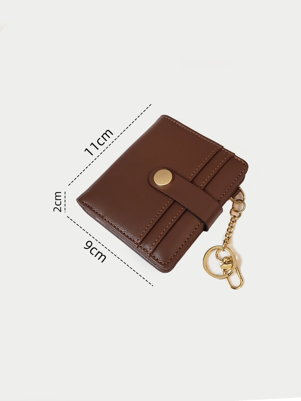 Ins Wallet Women's Short Multi-Functional Keychain Zipper Card Holder Coin Purse Women's Leather Wallet New Portable