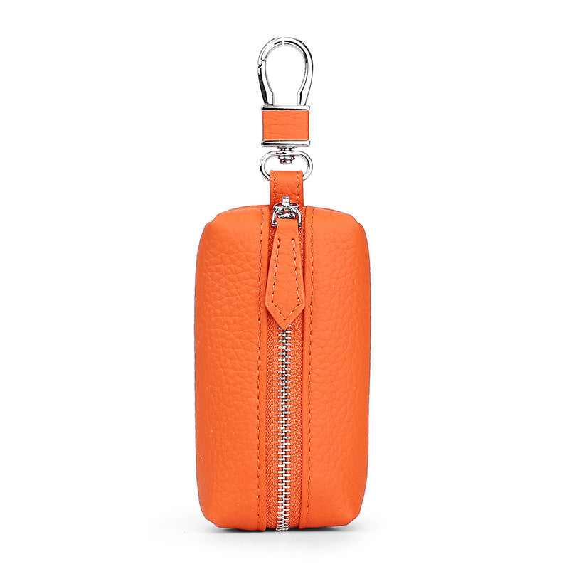 Upgraded High Quality Leather Exquisite Key Case Cowhide Key Case Home Car Key Dual Key Bag