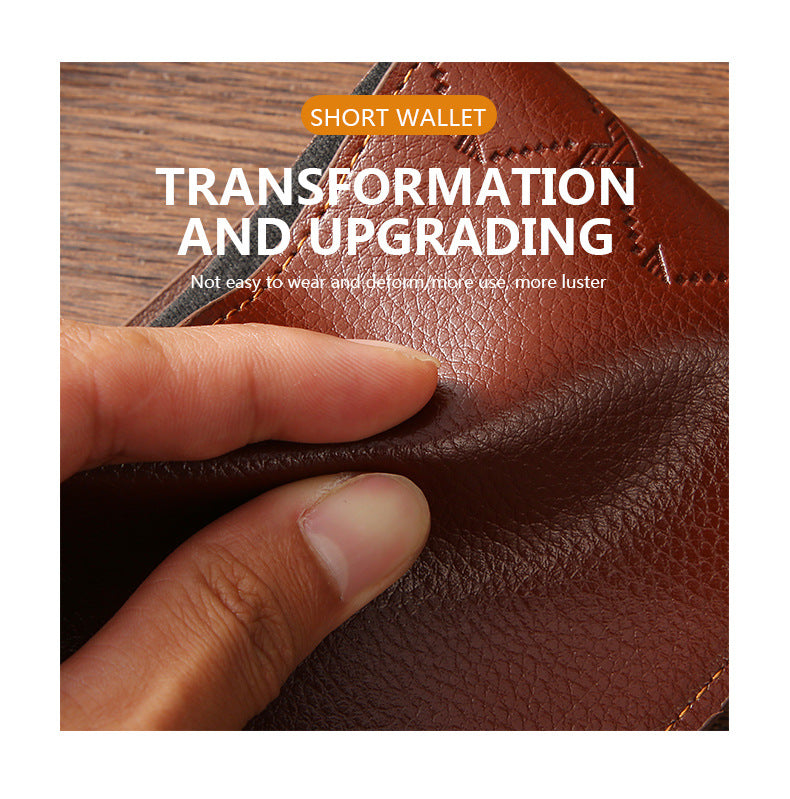 2024 New Cross-Border Supply Pu Coin Wallet Card Holder Men's Wallet Short Source Manufacturer Wallet Wholesale