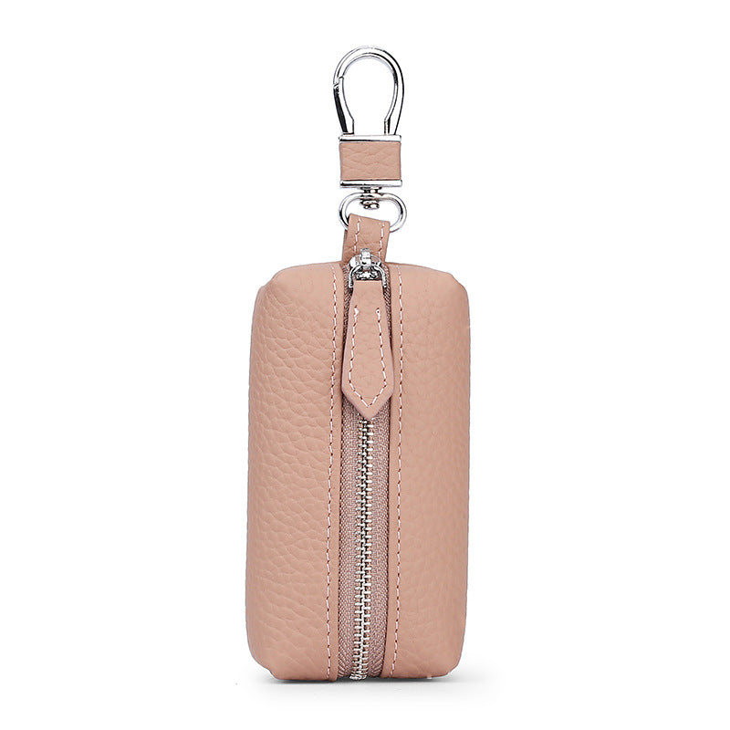 Upgraded High Quality Leather Exquisite Key Case Cowhide Key Case Home Car Key Dual Key Bag